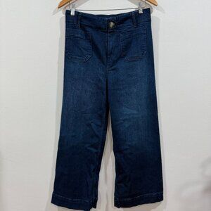 Anthropologie Pilcro The Skipper Wide Leg Flare Denim Blue Jeans Women's 30P